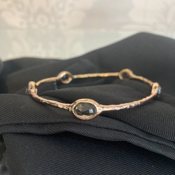 Ippolita Rose Quartz Five Stone Bangle Bracelet - Picture 2 of 5
